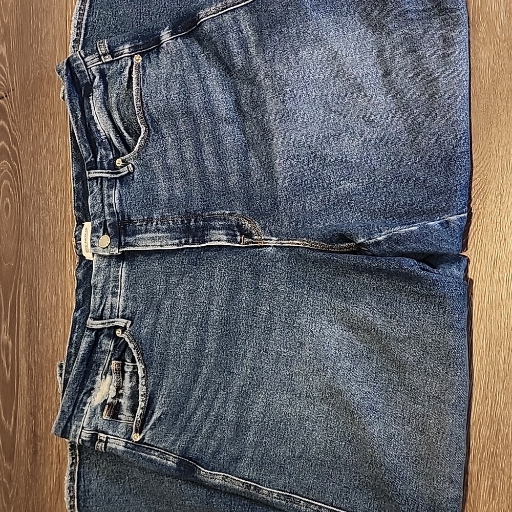 Good American‎ Twist Seam Crop Straight Leg Size 18 Women's Blue Jeans GSTS127T